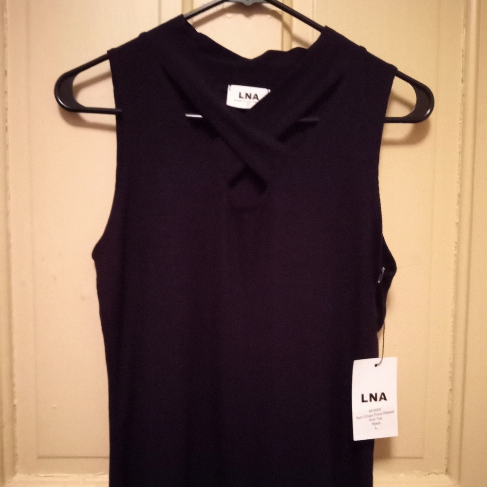 LNA Black Cutout Tank. Size Lg